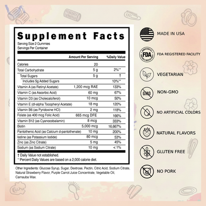Everher Hair Vitamins Gummies - 2 Months