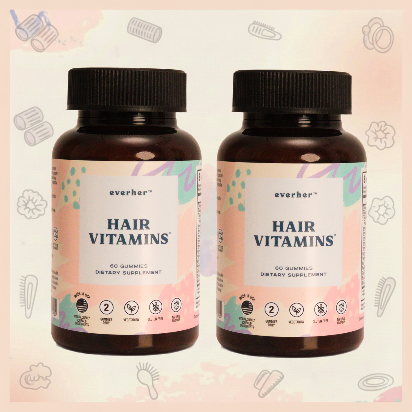 Everher Hair Vitamins Gummies - 2 Months
